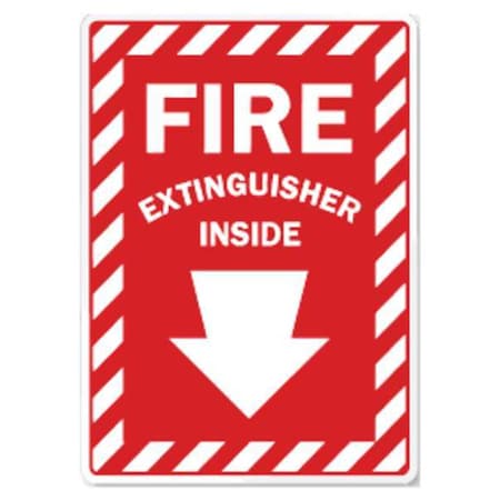 Zing Sign, Fire EXtinguisher, Down Arrow, AL 2889A
