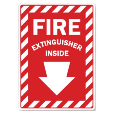 Zing Fire EXtinguisher Sign, Arrow, 14X10" 2889