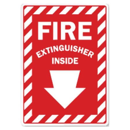 Zing Fire Sign, 10 in Height, 7 in Width, Aluminum, Rectangle, English 1889A