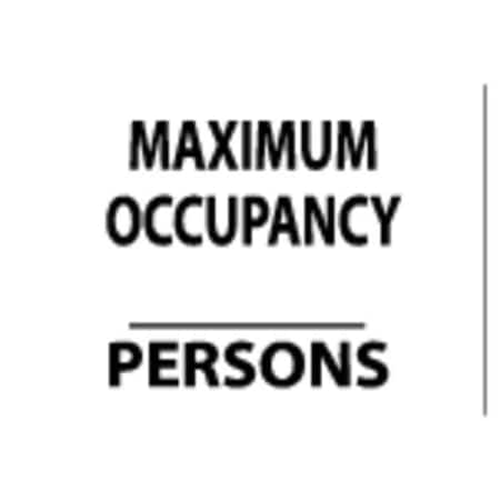 Zing Sign, MaXimum Occupancy, w/ Number Kit, 1906A 1906A