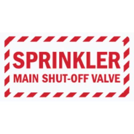 Zing Sign, Sprinkler Shut Off, 7X10", Plastic 1898