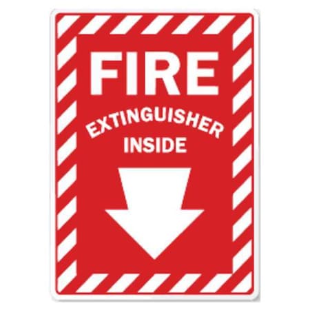 Zing Sign, Fire EXtinguisher Inside, 10X7", ADH, Printed Language: English 1889S