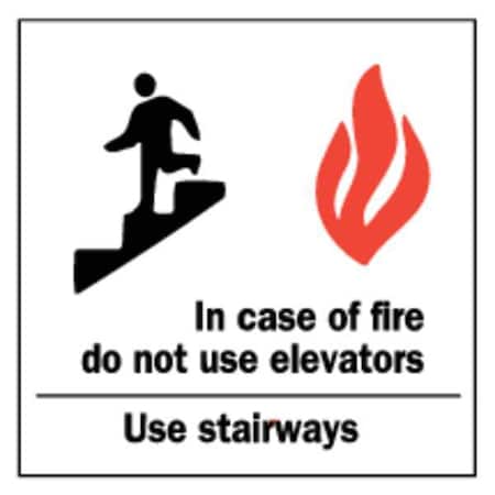 Zing Fire Sign, 14" Height, 10" Width, Plastic, Rectangle, English 2896