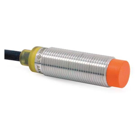 Ifm Cylindrical, Inductive Proximity Sensor, 12 mm Dia., Brass, 2 m, Bare Wire, 3 Wires, Unshielded IFS257