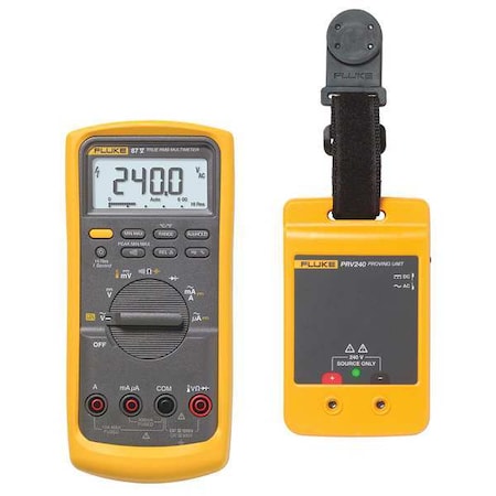 Fluke Digital Multimeter, 1,000 V Max DC, TRMS, 6,000 Instrument Counts, LCD FLUKE-87V/PRV