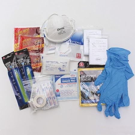 Emi Survival Kit Refill, Nylon, 10 in L, 5 in W, Clear 482