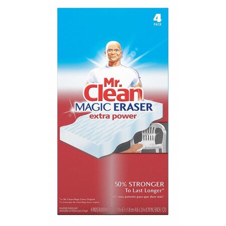 Mr. Clean Sponge, 4"L, 2-1/2"W, Foam, Wh, PK32 82038