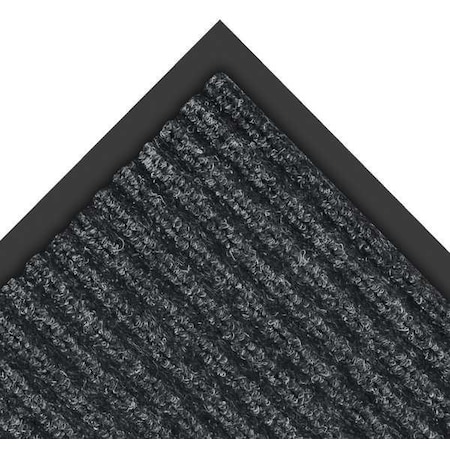 Notrax Entrance Mat, Polypropylene, 3/8 in Thick, Charcoal, 3 ft W x 4 ft L 117S0034CH