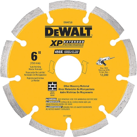 Dewalt 6" x .250 XP Diamond Tuck Point Blade DW4739