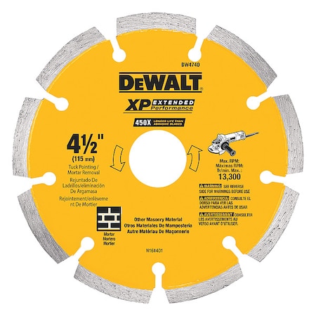 Dewalt 4-1/2" x .250 XP tuck point blade DW4740