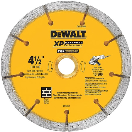 Dewalt 4 1/2" x .250 XP Sandwich Tuck Point Blade DW4740S