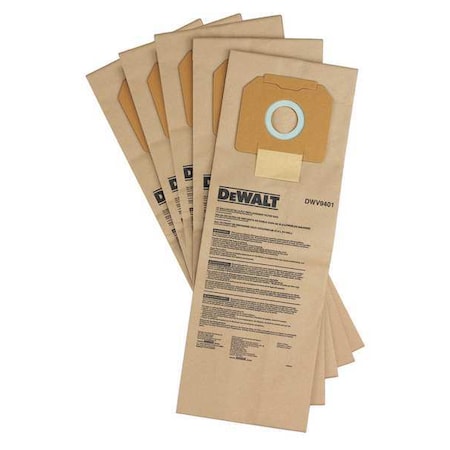 Dewalt Paper Bag  for DEWALT Dust Extractors, PK5 DWV9401
