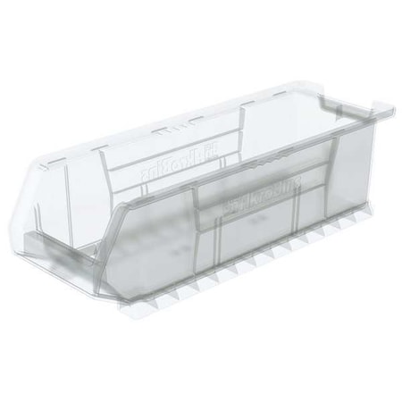 Akro-Mils Storage Bin, Plastic, Clear, 7 in H, 8 1/4 in W, 23 7/8 in L 30284SCLAR