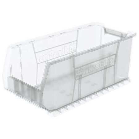 Akro-Mils Storage Bin, Plastic, Clear, 10 in H, 11 in W, 23 7/8 in L 30287SCLAR