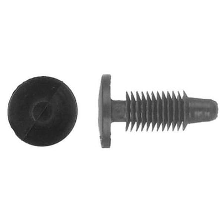 Zoro Select Push-In Rivet, Dome Head, 1/4 in Dia., 23/32 in L, Nylon Body, 50 PK 5506PK
