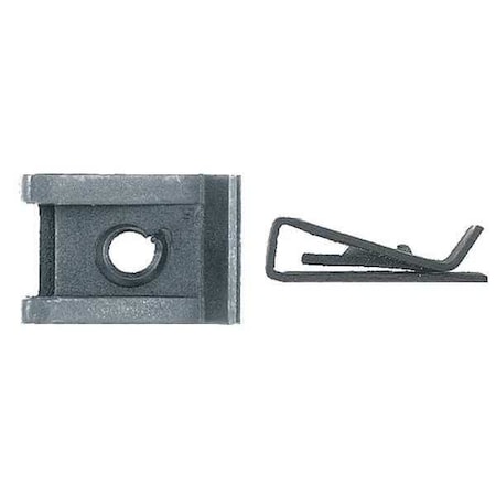 A Raymond Tinnerman Lock Nut, #10-24, U Shape, Steel, Phosphate Finish Efsn C06739 1024 4b