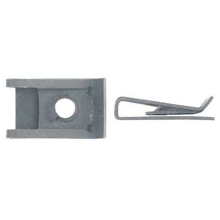 Zoro Select Spring Nut, #14, U Shape, Steel, Phosphate Finish, 25 PK 5753PK