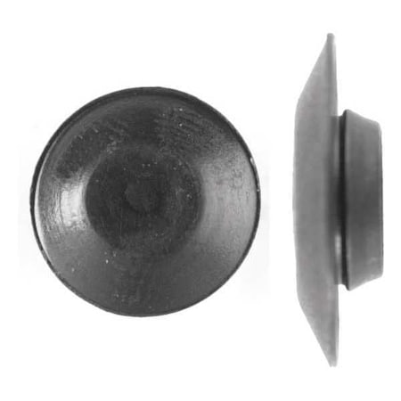 Zoro Select Button Spoke Screw Plug, 3/8 in Dia, Black, Plastic 100 PK 1302PK