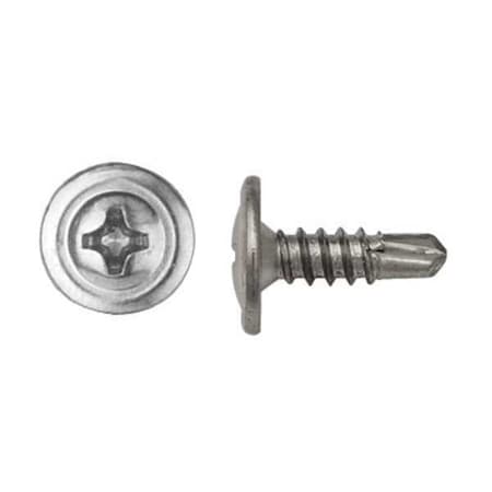 Zoro Select Sheet Metal Screw, #8 x 1/2 in, Chrome Plated Steel Oval Head Phillips Drive, 50 PK 6185PK