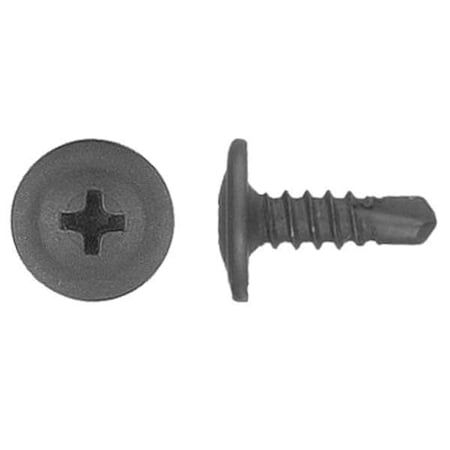 Zoro Select Drywall Screw, Oval, Black Phosphate Steel, 50 PK 6010PK