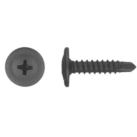 Zoro Select Drywall Screw, 3/4 in, Black Phosphate Steel, 50 PK 6265PK