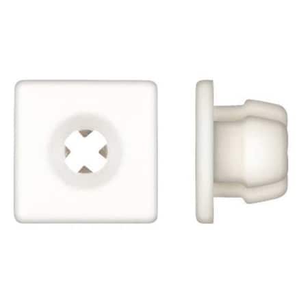 Zoro Select 6.3 mm White Plastic License Plate Nuts, 50 pk. 1228PK