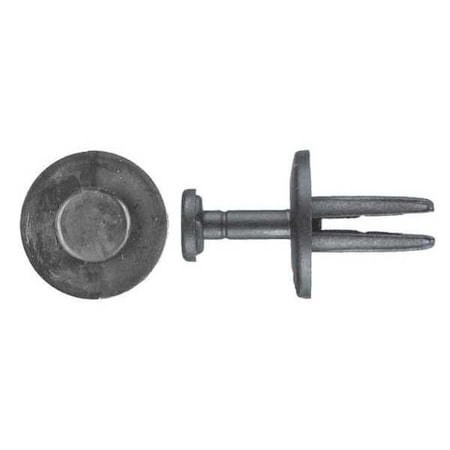Zoro Select Push-In Rivet, Dome Head, 1/4 in Dia., 9/16 in L, Nylon Body, 50 PK 5675PK