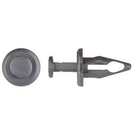 Zoro Select Push-In Rivet, Dome Head, 9.5 mm Dia., 23 mm L, Nylon Body, 25 PK 9370PK