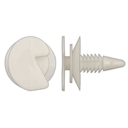 Zoro Select Push-In Rivet, Dome Head, 1/4 in Dia., 29/32 in L, Nylon Body, 50 PK 5264PK