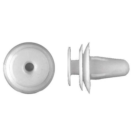 Zoro Select Push-In Rivet, Dome Head, 9 mm Dia., 14 mm L, Nylon Body, 25 PK 9081PK