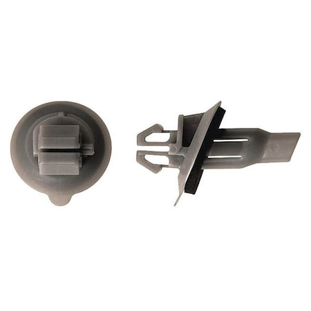 Zoro Select Push-In Rivet, Dome Head, 15/16 in Dia., 20 mm L, Nylon Body, 10 PK 10396PK