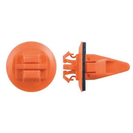 Zoro Select Push-In Rivet, Dome Head, 11/32 in Dia., 17 mm L, Nylon Body, 10 PK 10492PK