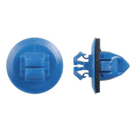 Zoro Select Push-In Rivet, Dome Head, 25/64 in Dia., 11 mm L, Nylon Body, 10 PK 10490PK