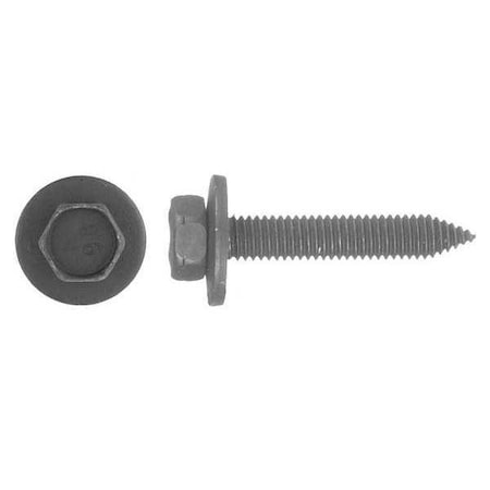 Zoro Select Class 9.8, Structural Bolt, 35 mm, Black Phosphate Steel, Hex Washer Head External Hex Drive, 50 PK 5692PK