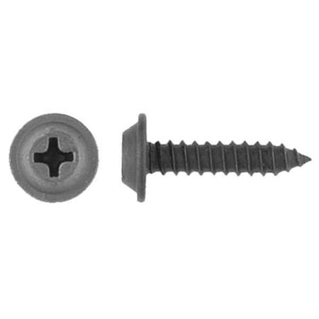 Zoro Select Sheet Metal Screw, #8 x 3/4 in, Black Phosphate Steel Flat Head Phillips Drive, 100 PK 5984PK
