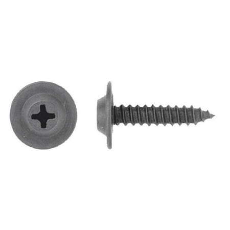 Zoro Select Sheet Metal Screw, #8 x 3/4 in, Black Phosphate Steel Flat Head Phillips Drive, 100 PK 2970PK