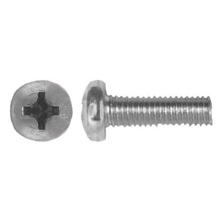 Zoro Select M6-1.00 x 17 mm Phillips Pan Machine Screw, Zinc Plated Steel, 50 PK 9168PK