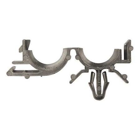 Zoro Select Push-In Rivet, 1/2 in Dia., Nylon Body, 25 PK 1239PK