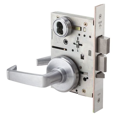 BEST Mortise Lockset, Lever, 40H Rose, Ser. 40H, Grd. 1, Storeroom 45H7D15H630