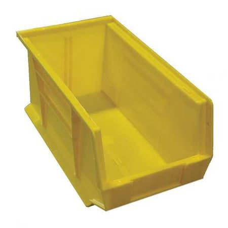 Greene Manufacturing Hang & Stack Storage Bin, Plastic, Yellow, 10 in H, 8 1/4 in W, 14 3/4 in L DFXB-700