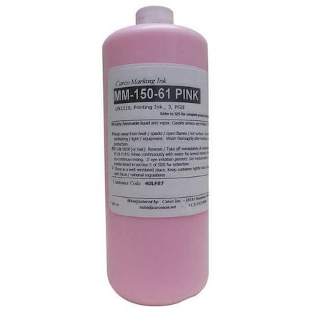 Carco Marking Ink, 1 qt, Pink, Pigment MM-150-61 PINK