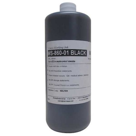 Carco Marking Ink, 1 qt, Black, Dye WS-860-01 BLACK