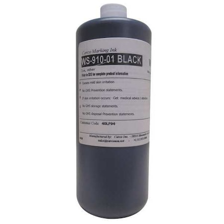 Carco Marking Ink, 1 qt, Black, Pigment WS-910-01 BLACK