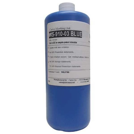 Carco Marking Ink, 1 qt, Blue, Pigment WS-910-03 BLUE