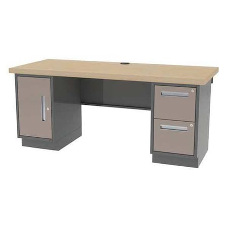 Greene Manufacturing Butcher Block, 72 in W, 35 3/4 in Height, 1,800 lb, Pedestal DTL-6JF