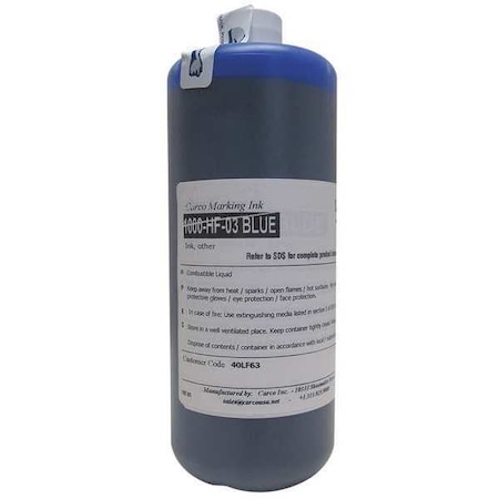 Carco Marking Ink, 1 qt, Blue, Dye 1000-HF-03 BLUE