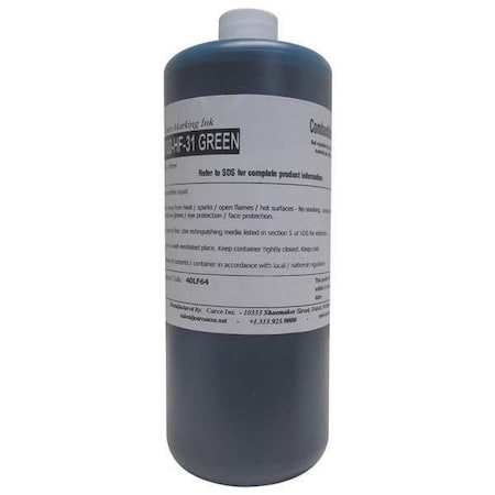 Carco Marking Ink, 1 qt, Green, Dye 1000-HF-31 GREEN