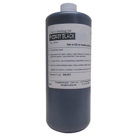 Carco Marking Ink, 1 qt, Black, Pigment F-224-01 BLACK