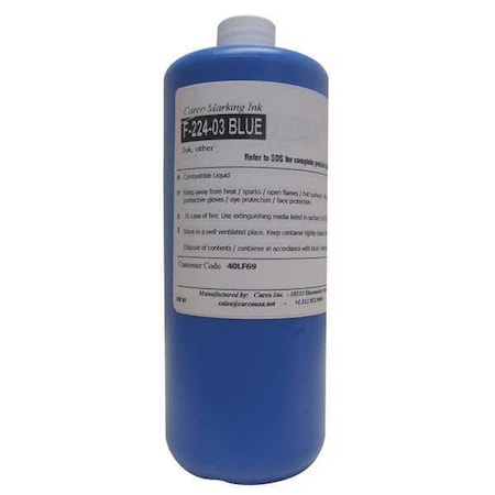 Carco Marking Ink, 1 qt, Blue, Pigment F-224-03 BLUE