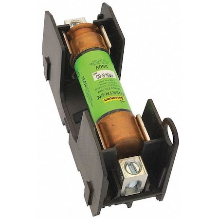 EATON BUSSMANN Fuse Block, HM Series, H, K5 UL Class, 35 to 60A, 250V AC/DC, 3 Poles, Box Lug HM25060-3CR